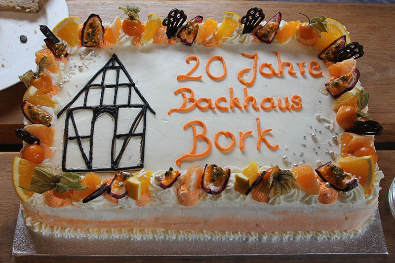 Torte Backhaus Bork Logo - 20 Jahre Jubiläum